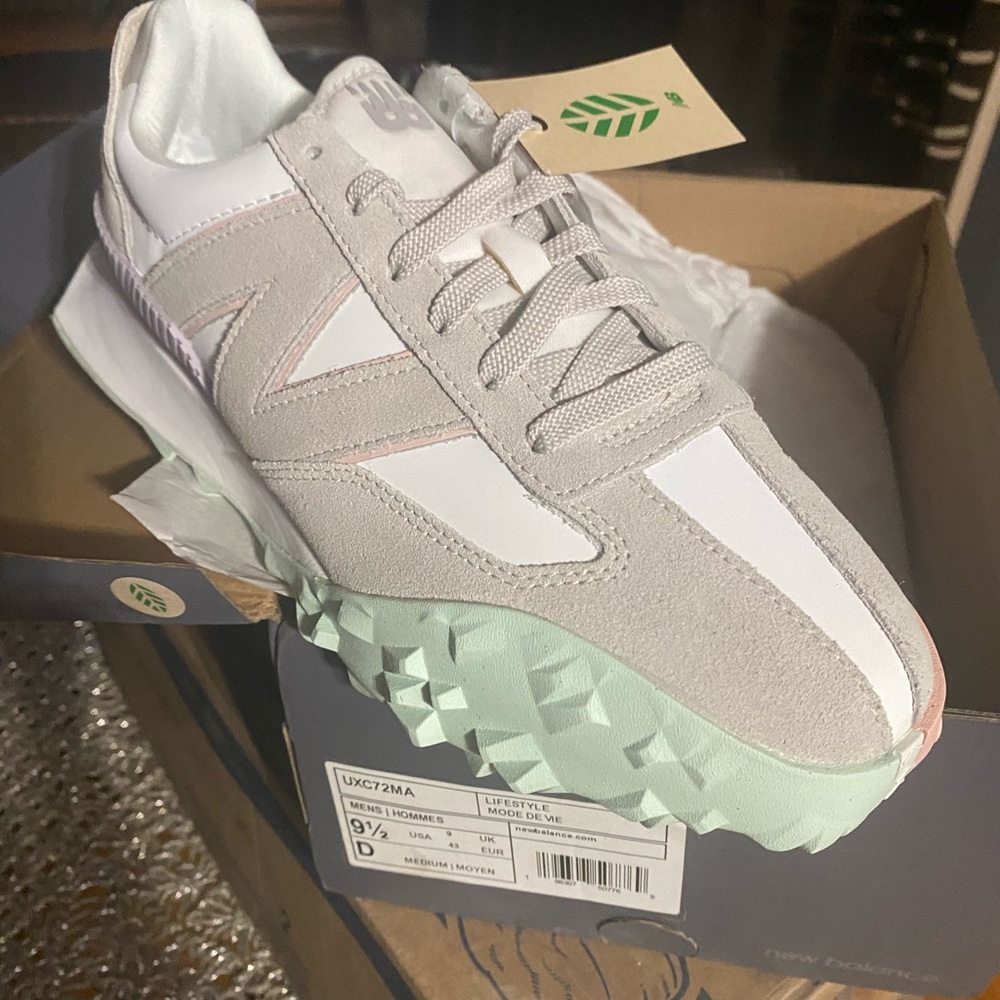 New Balance  men Gray and White Sneakers